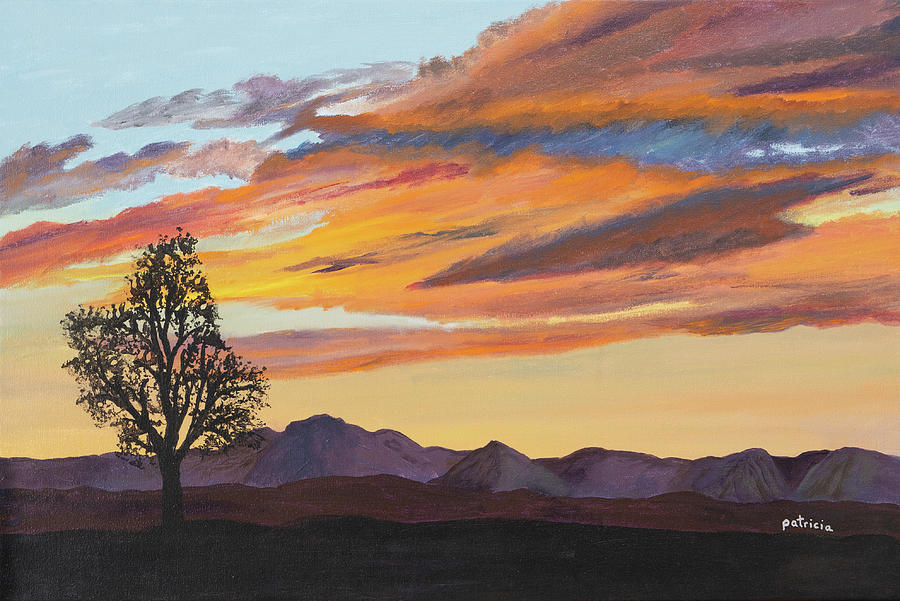 Valley Sunset Painting by Patricia Gould