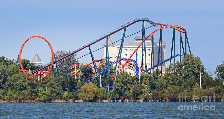 Valravn and the Hotel Breakers Cedar Point 0475 Photograph by Jack Schultz