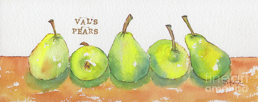 Vals Pears Painting by Pat Katz