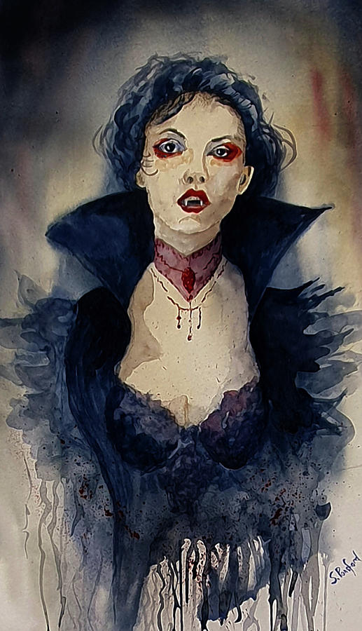 Vampire Bride Painting by Steven Ponsford