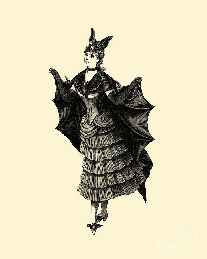 Bat Digital Art - Vampire Lady by Madame Memento