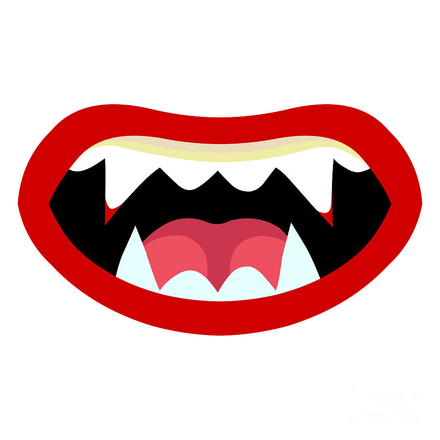 Vampire mouth Digital Art by Bigalbaloo Stock - Fine Art America