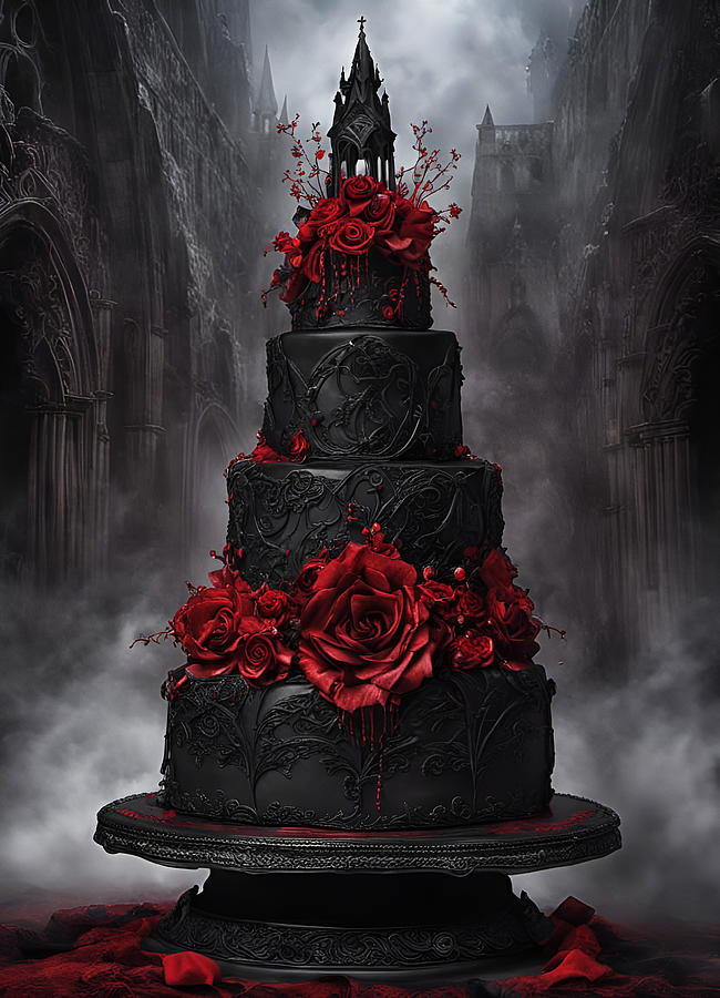 Vampire Wedding Cake I Photograph by Cate Franklyn