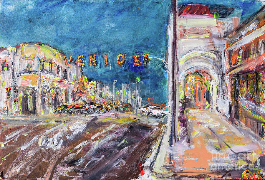 Van go Venice night Painting by Patrick Ginter
