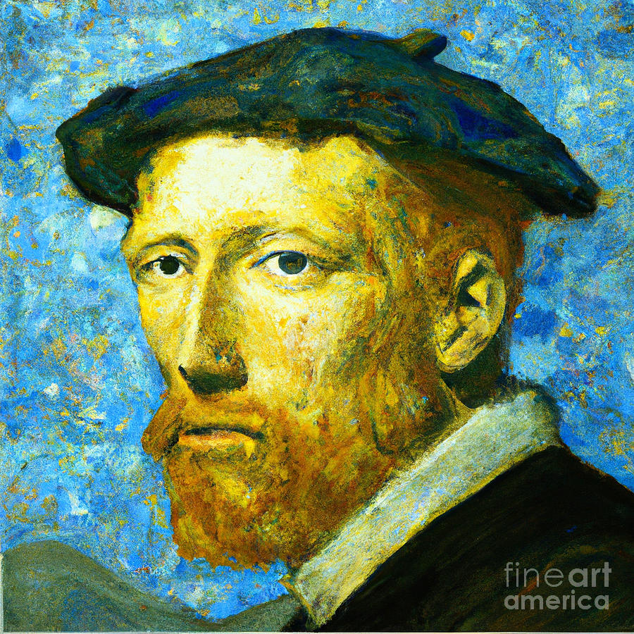 Van Gogh Mixed Media by Bencasso Barnesquiat