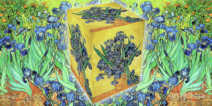 Van Gogh Still Life Painting Collage, Irises Painting by Scott Mendell