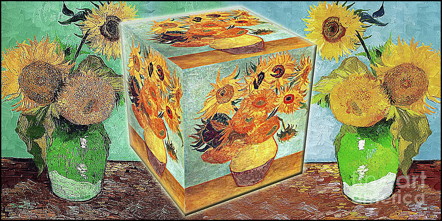Van Gogh - Sunflowers Painting by Scott Mendell