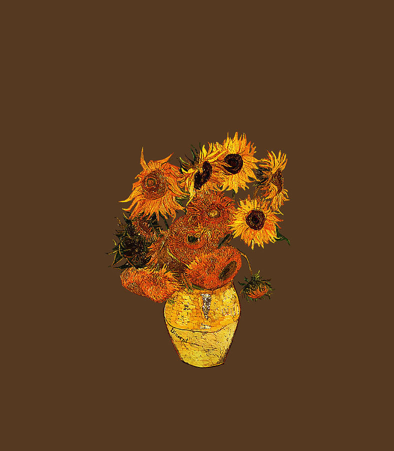 Van Gogh Sunflowers Vintage Yellow Flowers Art Painting Digital Art by ...