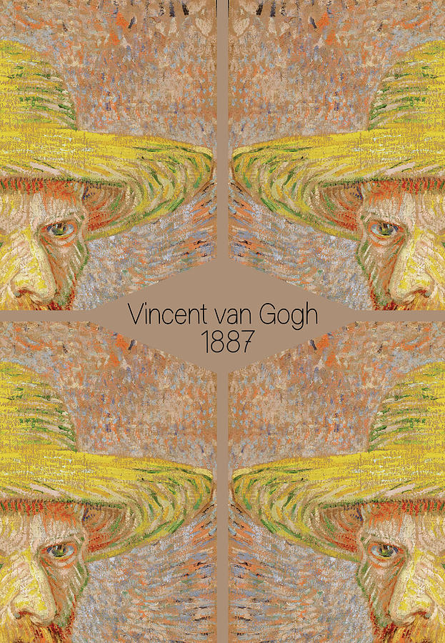 Van Gogh - The Straw Hat 4 Mixed Media by Bob Pardue