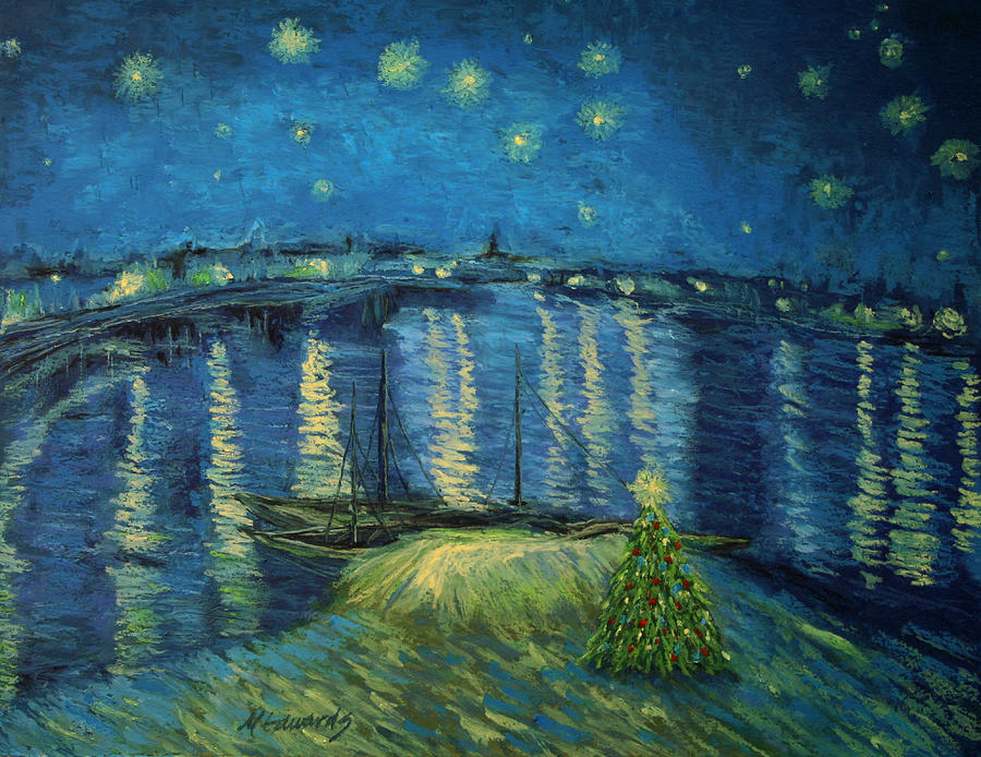 Van Gogh Xmas 2 Painting by Marna Edwards Flavell