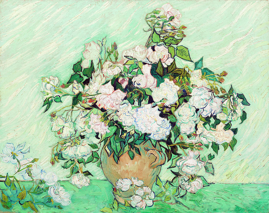 Van Goghs Roses Painting