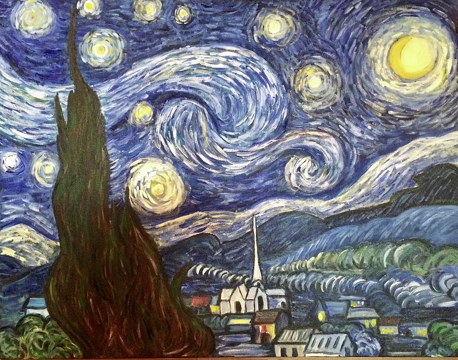 Van Goghs Starry Night Painting by Astrid Samos - Fine Art America