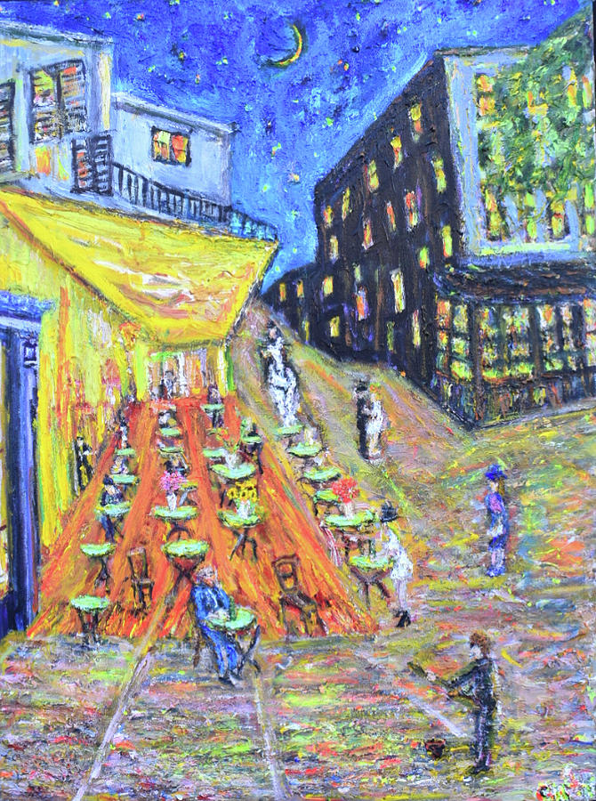 Van Gohs night out Painting by Patrick Ginter