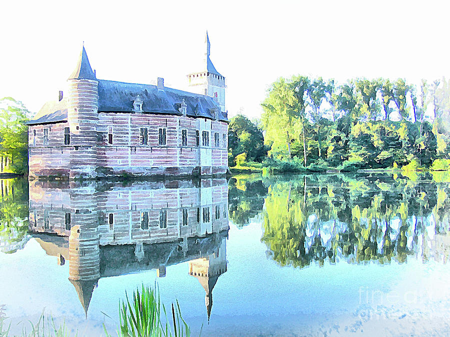 Van Horst Castle - Belgium Digital Art by Joseph Hendrix