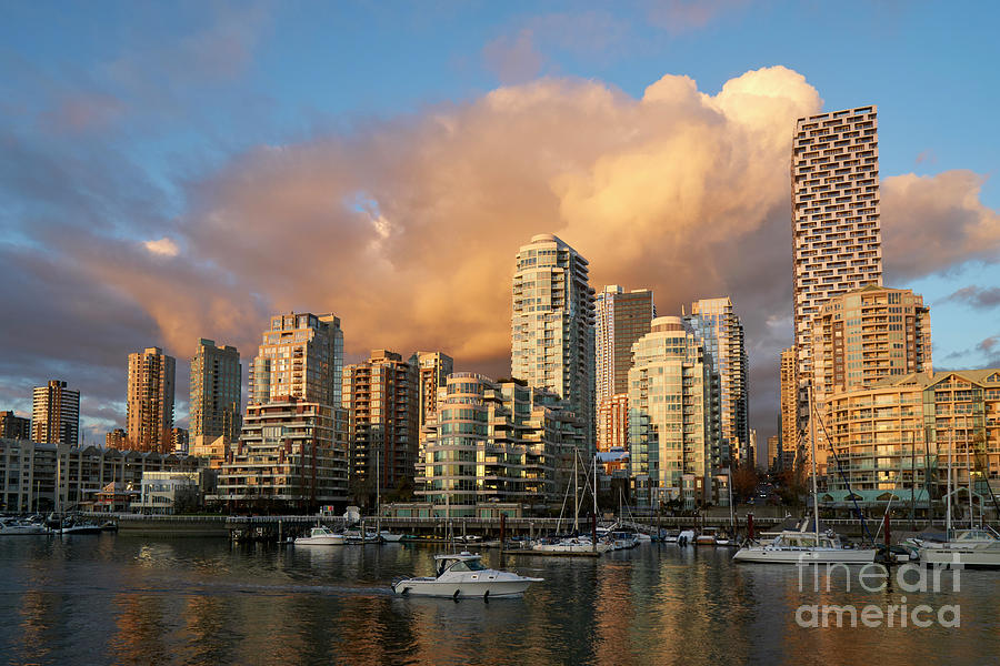 Vancouver at Sunset Photograph by John  Mitchell