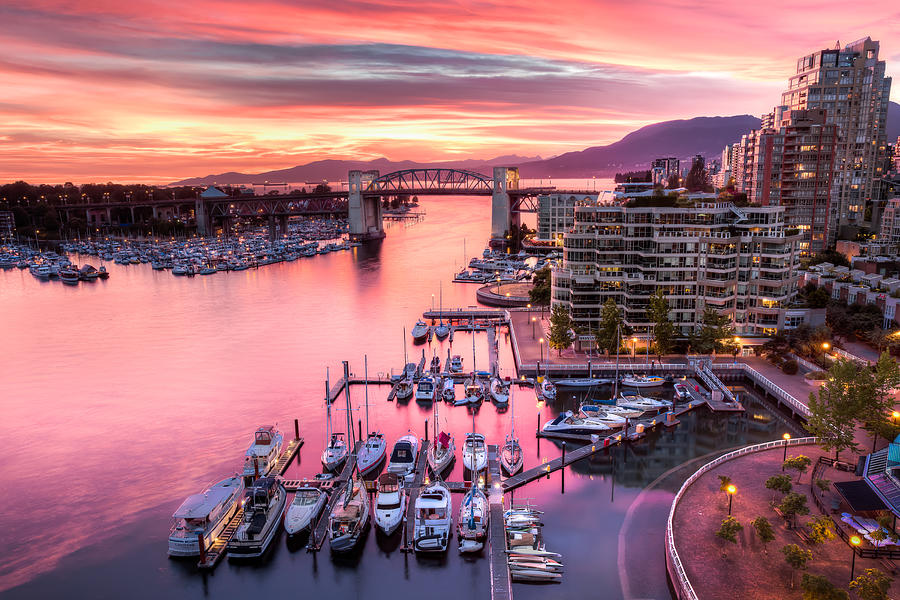 Vancouver at Sunset Photograph by Shaadi Faris
