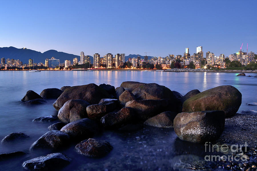Vancouver Bc City Skyline At Dusk August 2022 Photograph