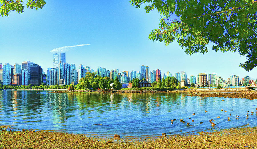 Vancouver British Colombia On A Clear Day Photograph