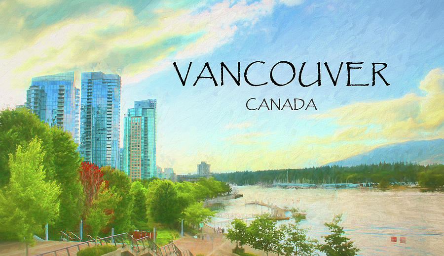 Vancouver Canada Travel Poster Photograph by Ola Allen