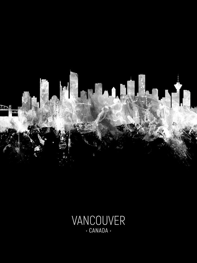 Vancouver Canada Skyline #12 Digital Art by Michael Tompsett