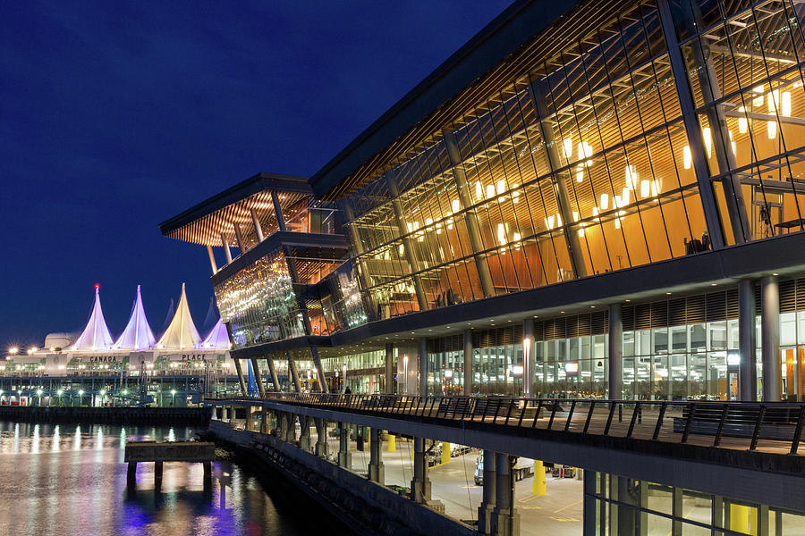 Vancouver Convention Center and Canada Place Photograph by Michael Russell