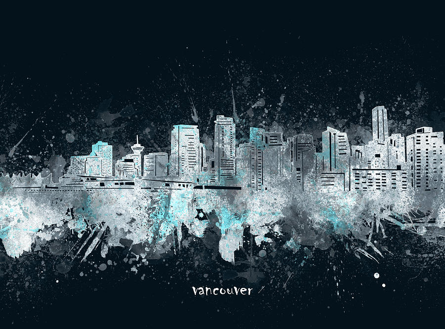 Vancouver Skyline Artisticv4 Digital Art
