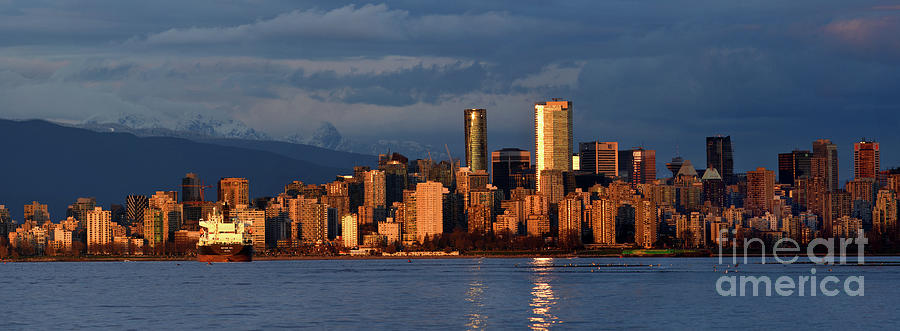 Vancouver West End Skyline At Sunset 2021 Photograph by Terry Elniski