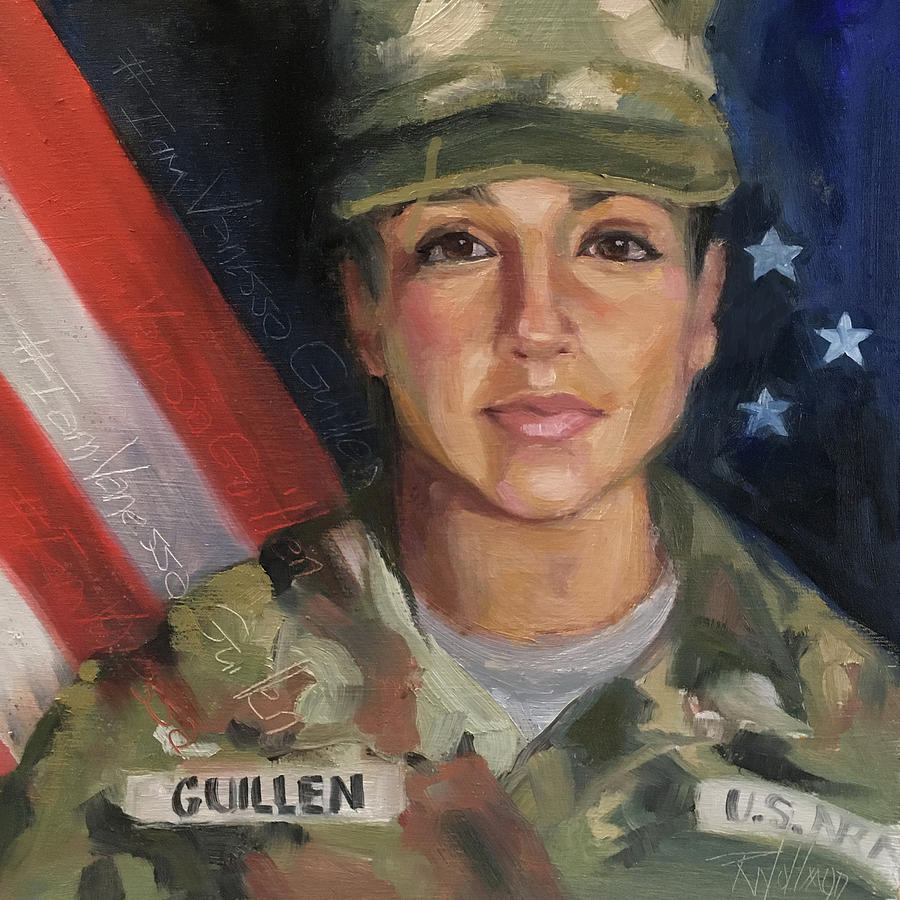 No Justice No Peace Painting - Vanessa Guillen by Robin Wellner