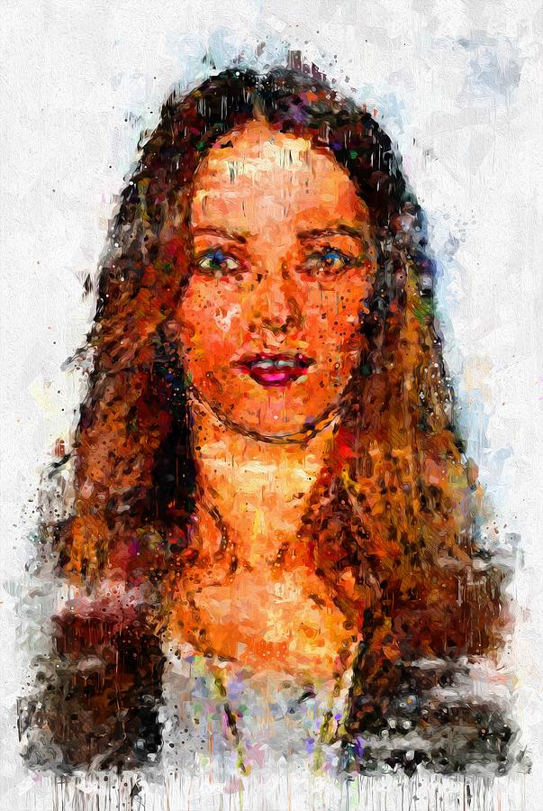 Vanessa Paradis Painting by Rosie Boehm | Pixels