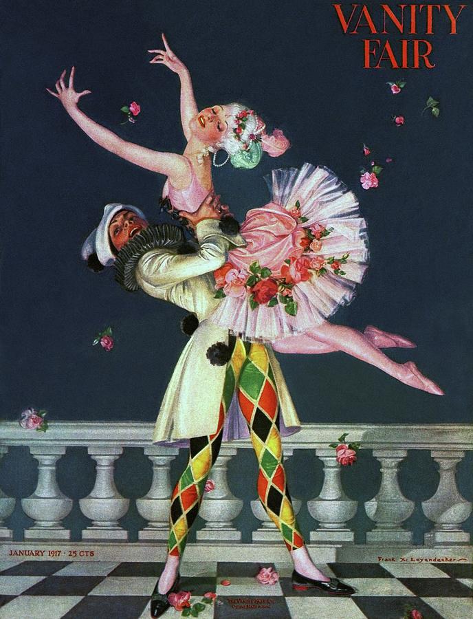 Vanity Fair January 1917 Cover Painting by Frank X Leyendecker