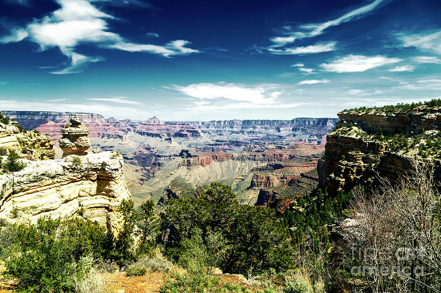 Vantage Point at the Grand Canyon in Arizona Photograph by John Rizzuto