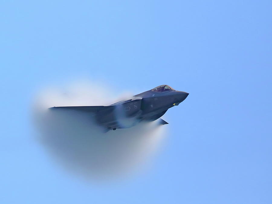 F35, Vapor cone at airshow Photograph by Alex Nikitsin - Pixels