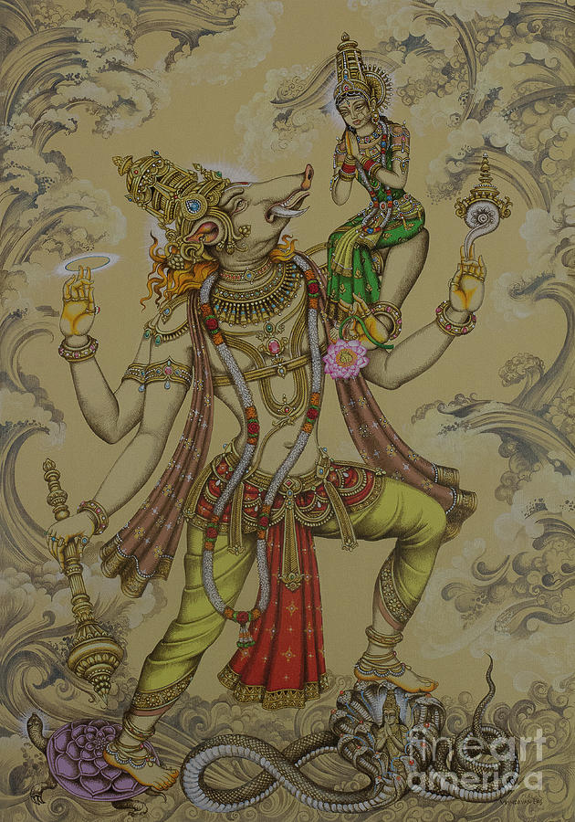 Varaha deva Painting by Vrindavan Das