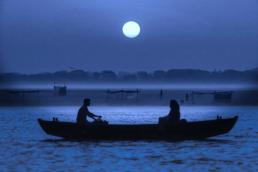Varanasi Boat Ride at Night Photograph by Craig Boehman