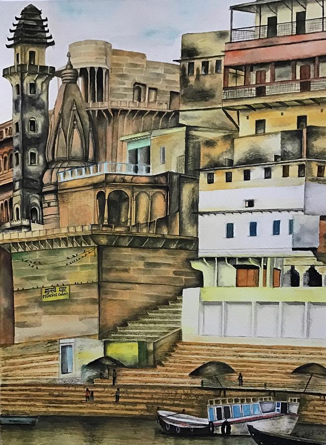 Varanasi Drawing by Mukulika Saha  Pixels