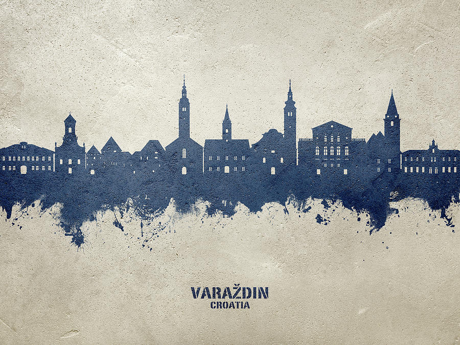 Varazdin Croatia Skyline #39 Digital Art by Michael Tompsett