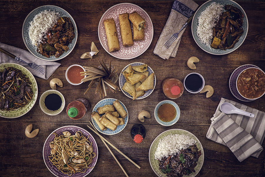 Variation of Asian Take Out Food Photograph by GMVozd
