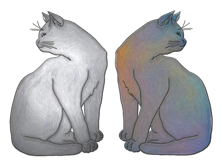 Variations on a Cat Digital Art by John Haldane