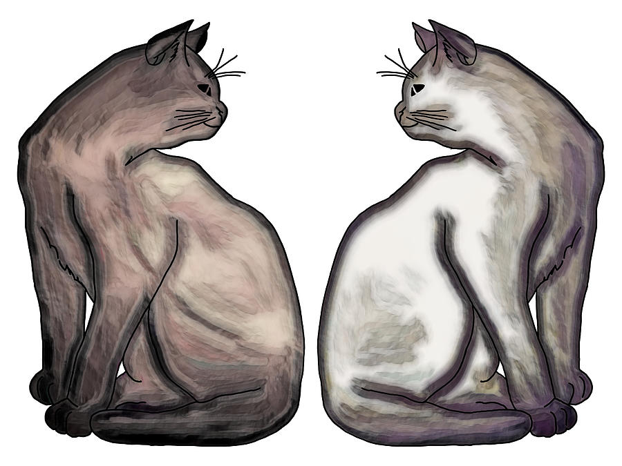 Variations on a Cat too Digital Art by John Haldane
