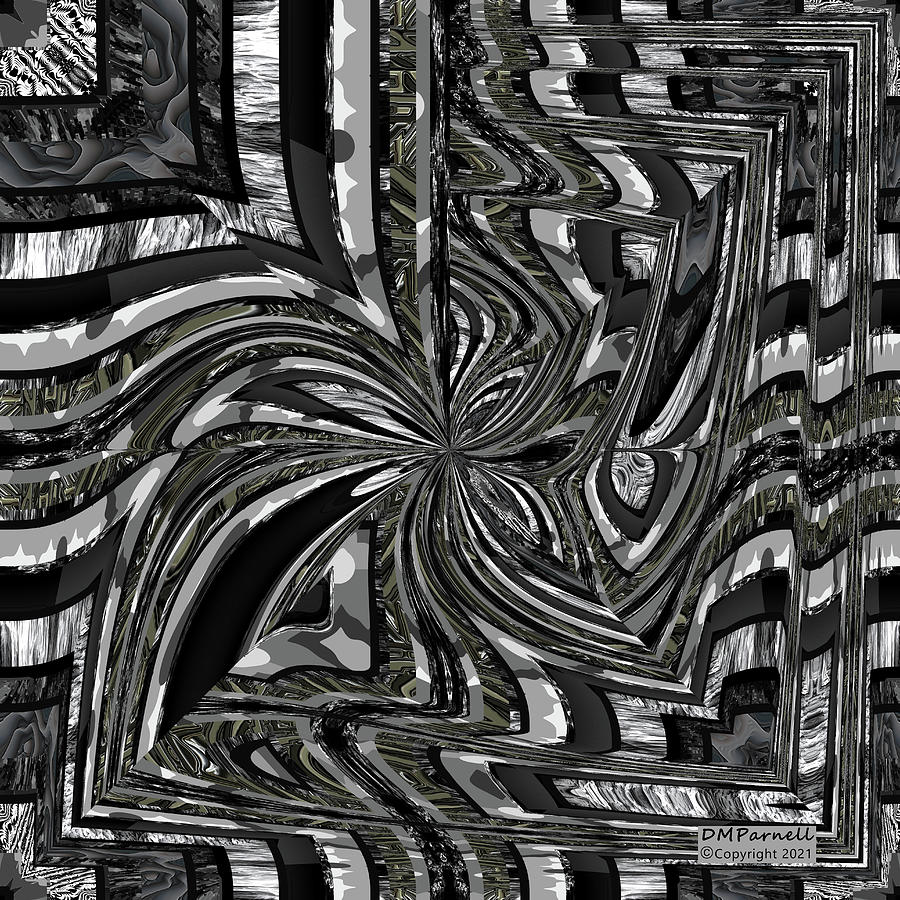 Variations On A Square One Digital Art by Diane Parnell