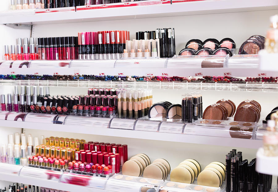 Variety of assortment of modern cosmetics store Photograph by JackF