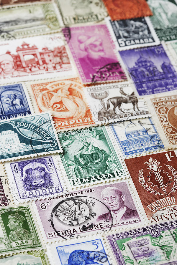 Variety of Postage Stamps Photograph by Moodboard