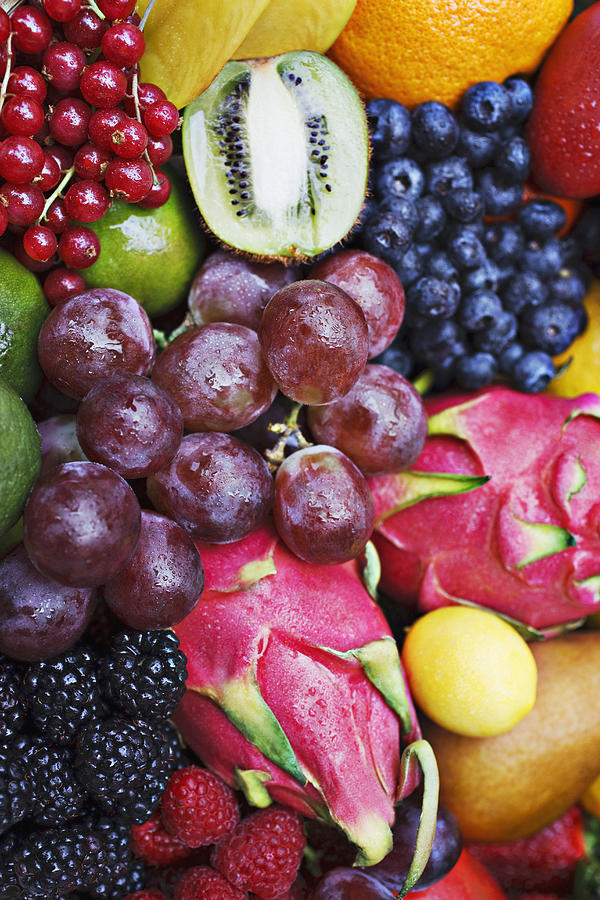 Variety of vibrant fruit Photograph by Tom Merton