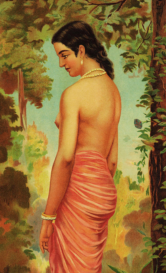 Swan Painting - Varini, 1910 by Ravi Varma