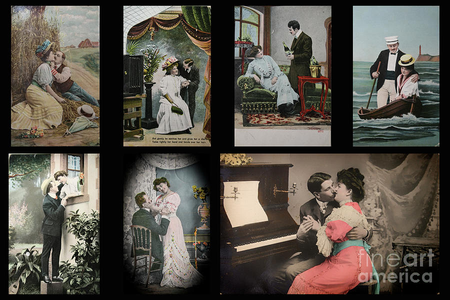 Various vintage couples in the early 1900s Photograph by Patricia Hofmeester
