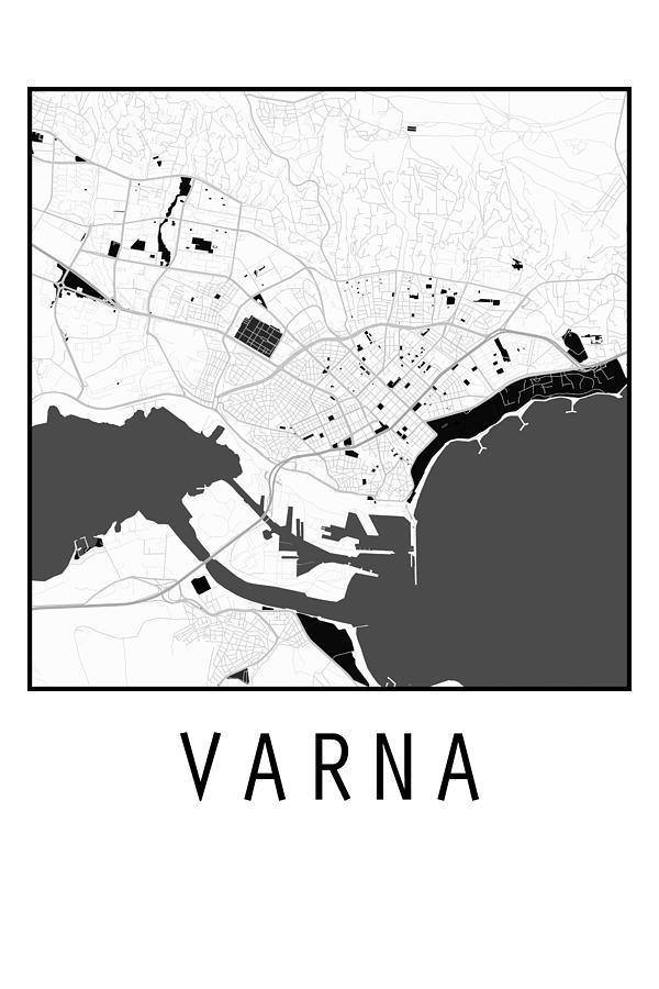 Varna map Digital Art by Dandi Studio | Pixels