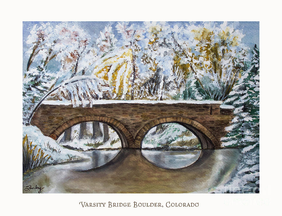 Varsity Bridge, Boulder Painting by Shirley Dutchkowski