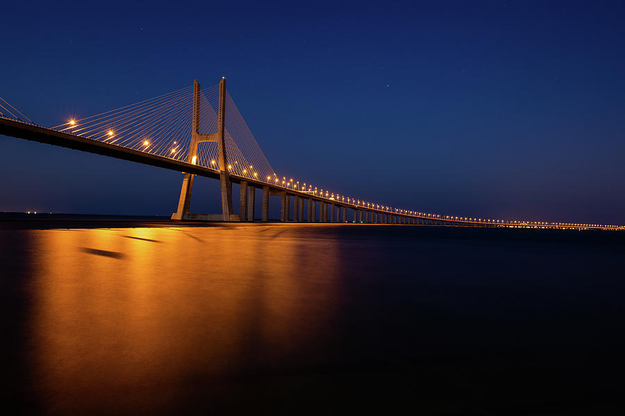 Vasco Da Gama Bridge Lisbon Portugal Photograph