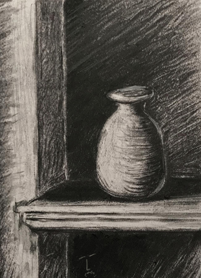 Empty Vase 1 Drawing by Ed Meredith