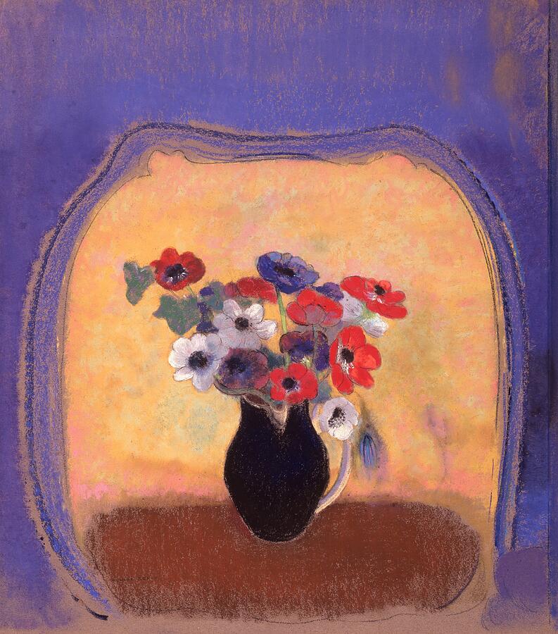 Vase noir aux anemones - Odilon Redon Digital Art by Samuel HUYNH Vase noir aux anemones - Odilon Redon Digital Art by Samuel HUYNH